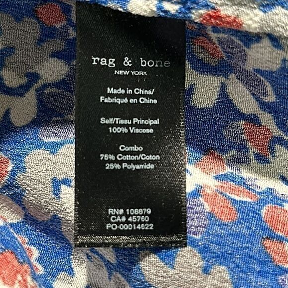 rag & Bone Estell Floral Crepe Sleeveless Midi Dress Sz S - Picture 12 of 14